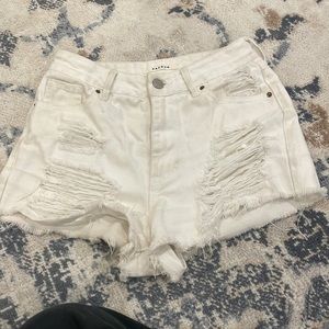 white high rise festival pacsun short shorts, size 25